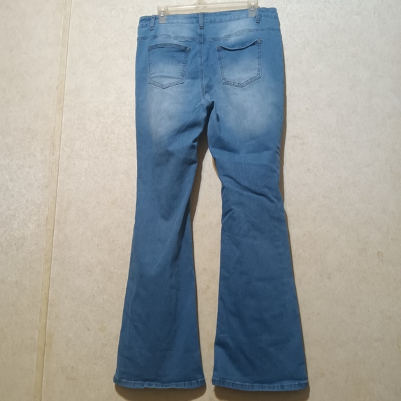 Women's Distressed Blue Jeans - Picture 2 of 13
